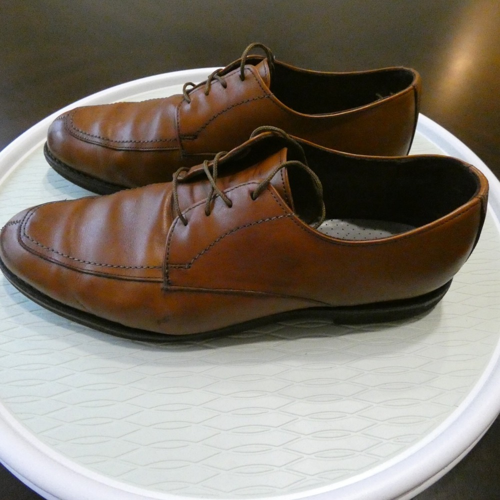 Allen Edmonds Mens US 10.5 D Dress Shoes Brown Leather Split Toe Lace-Up Oxfords